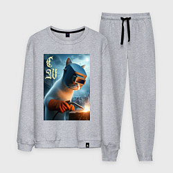 Мужской костюм Кот сварщик - нейроарт