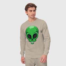 Костюм хлопковый мужской Green skeletor, цвет: миндальный — фото 2