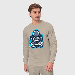Костюм хлопковый мужской Gamer monkey, цвет: миндальный — фото 2