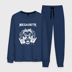 Костюм хлопковый мужской Megadeth rock dog, цвет: тёмно-синий