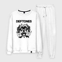 Костюм хлопковый мужской Deftones - rock dog, цвет: белый