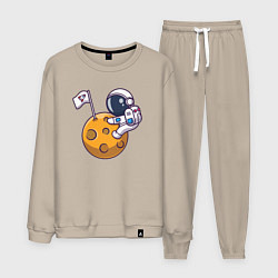 Костюм хлопковый мужской Захватчик Луны, цвет: миндальный