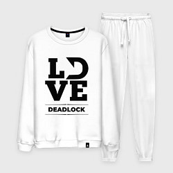 Костюм хлопковый мужской Deadlock love classic, цвет: белый