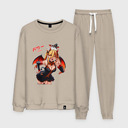 Костюм хлопковый мужской Паэур ведьма - Человек бензопила, цвет: миндальный