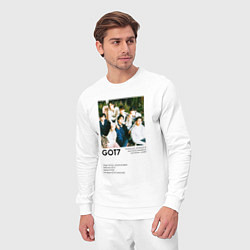 Костюм хлопковый мужской GOT7 группа основание, цвет: белый — фото 2