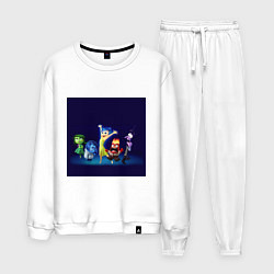 Костюм хлопковый мужской Все эмоции персонажи мультфильм головоломка, цвет: белый