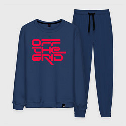 Костюм хлопковый мужской Off the grid logo, цвет: тёмно-синий
