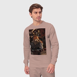 Костюм хлопковый мужской Тыква мистика, цвет: пыльно-розовый — фото 2