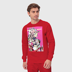 Костюм хлопковый мужской Геншин Яэ Мико Гудзи Яэ, цвет: красный — фото 2