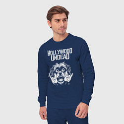 Костюм хлопковый мужской Hollywood Undead rock dog, цвет: тёмно-синий — фото 2