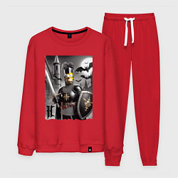 Костюм хлопковый мужской Рыцарь Гомер Симпсон - нейроарт фантазия, цвет: красный