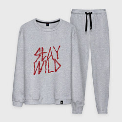 Костюм хлопковый мужской Дикий тигр art, цвет: меланж