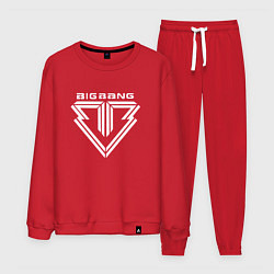 Костюм хлопковый мужской Big bang logo, цвет: красный