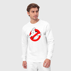 Костюм хлопковый мужской Ghostbusters logo, цвет: белый — фото 2