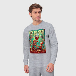 Костюм хлопковый мужской Rick and Morty in the hell, цвет: меланж — фото 2
