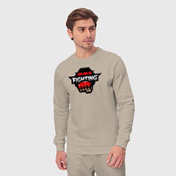 Костюм хлопковый мужской MMA fighting, цвет: миндальный — фото 2