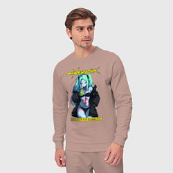 Костюм хлопковый мужской Edge runners - rebecca, цвет: пыльно-розовый — фото 2