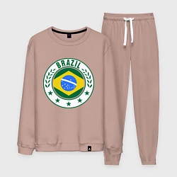 Костюм хлопковый мужской Brazil 2014, цвет: пыльно-розовый