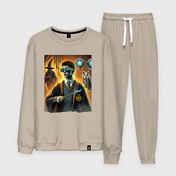 Костюм хлопковый мужской Harry Potter - steampunk fantasy, цвет: миндальный