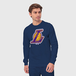 Костюм хлопковый мужской Lakers team, цвет: тёмно-синий — фото 2