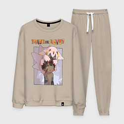 Костюм хлопковый мужской Made in Abyss - Reg and Faputa, цвет: миндальный