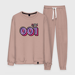 Костюм хлопковый мужской Игрок 001, цвет: пыльно-розовый