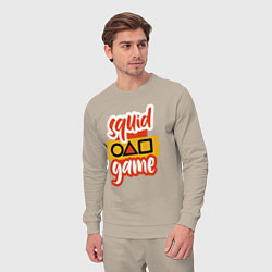 Костюм хлопковый мужской Squid game style, цвет: миндальный — фото 2