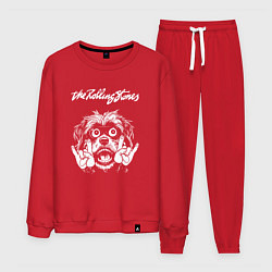 Костюм хлопковый мужской Rolling Stones rock dog, цвет: красный