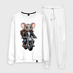 Костюм хлопковый мужской Biker mice, цвет: белый