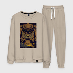 Костюм хлопковый мужской Вархаммер 40к - арт, цвет: миндальный