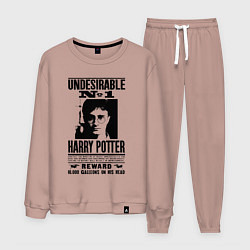 Костюм хлопковый мужской Harry Potter - wanted, цвет: пыльно-розовый