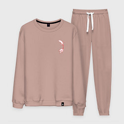 Костюм хлопковый мужской Красная рыбка - couple cloth, цвет: пыльно-розовый