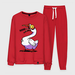 Костюм хлопковый мужской Гусь - кряк, цвет: красный