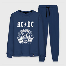 Костюм хлопковый мужской AC DC rock dog, цвет: тёмно-синий