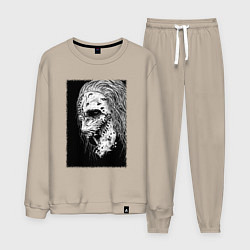 Костюм хлопковый мужской Слипкнот кори тейлор, цвет: миндальный
