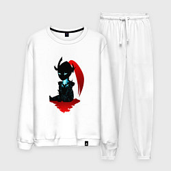 Костюм хлопковый мужской Igris - solo leveling, цвет: белый