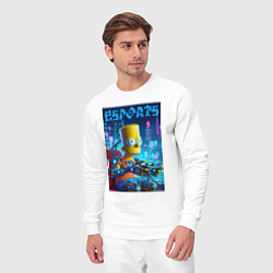 Костюм хлопковый мужской Cyber Bart Simpson - esport, цвет: белый — фото 2