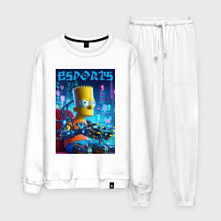 Костюм хлопковый мужской Cyber Bart Simpson - esport, цвет: белый