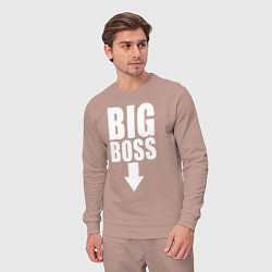 Костюм хлопковый мужской Big boss arrow, цвет: пыльно-розовый — фото 2