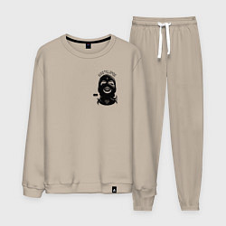 Костюм хлопковый мужской Wasteland girl, цвет: миндальный