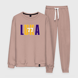 Костюм хлопковый мужской Lakers Luka, цвет: пыльно-розовый