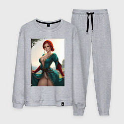 Костюм хлопковый мужской Трисс Меригольд Ведьмак 3, цвет: меланж