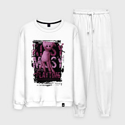 Костюм хлопковый мужской Кисси Мисси из Poppy Playtime, цвет: белый