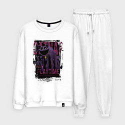 Костюм хлопковый мужской Кот дремот Catnap, цвет: белый