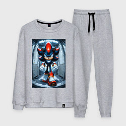 Костюм хлопковый мужской Ежик Шедоу сурово идёт, цвет: меланж