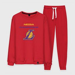 Костюм хлопковый мужской Lakers championship, цвет: красный