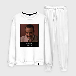 Костюм хлопковый мужской Бонжорно Мискузи мем Евротур, цвет: белый