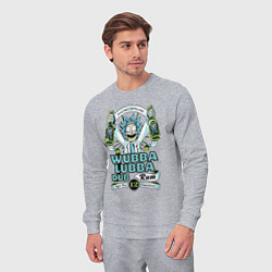 Костюм хлопковый мужской Рик - вубба лубба даб ром, цвет: меланж — фото 2