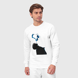 Костюм хлопковый мужской Три дня дождя постер, цвет: белый — фото 2