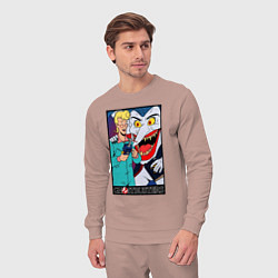 Костюм хлопковый мужской Ghostbusters - Egon and goblin, цвет: пыльно-розовый — фото 2